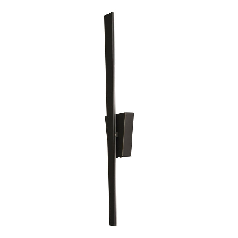 LED -wandlamp "Trevor" zwart, wandlampmetaal en plastic in het zwart, met stevig ingebouwde LED's, wandverlichting binnen 62 x 10 x 4,5 cm