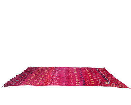 Zuiver wollen Marokkaans Kelim Berber tapijt 163 x 405 cm