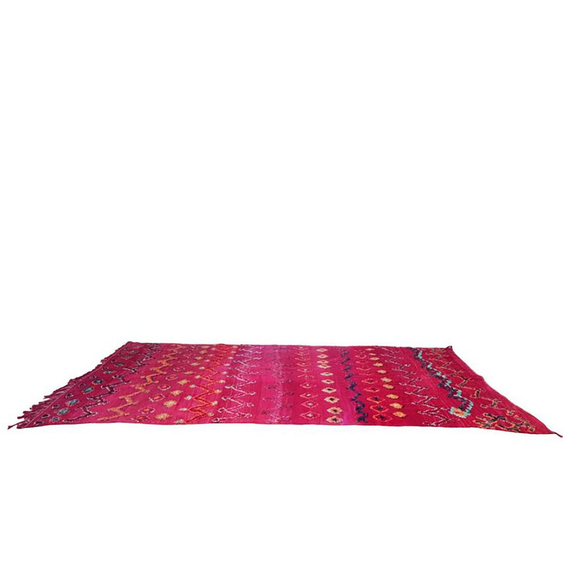 Zuiver wollen Marokkaans Kelim Berber tapijt 163 x 405 cm