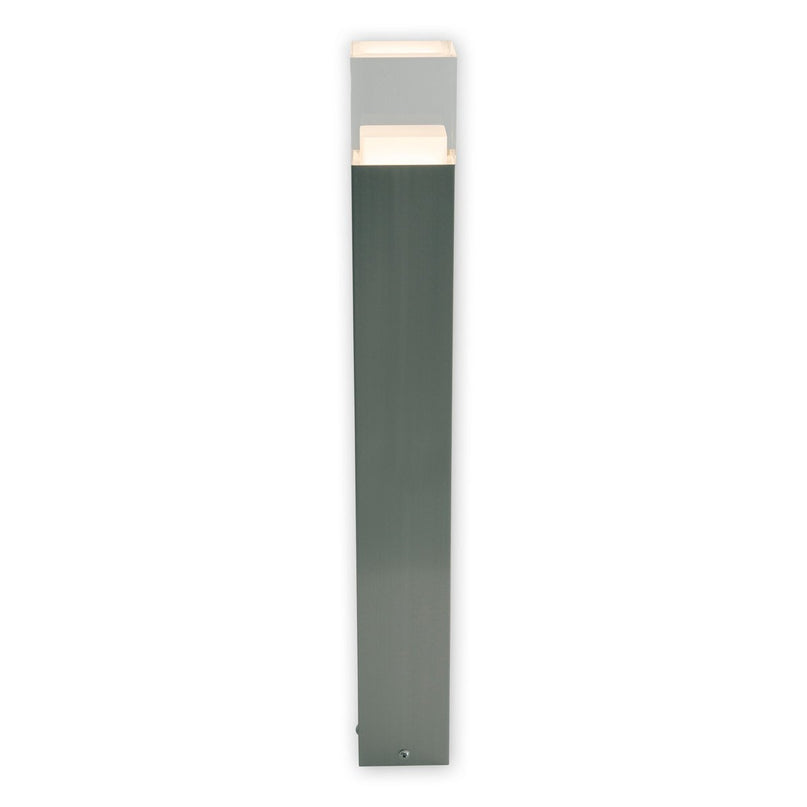 LED Outer Socket Light "Leah" gemaakt van metaal en plastic in stalen blanke, geïntegreerde LED, padlichten