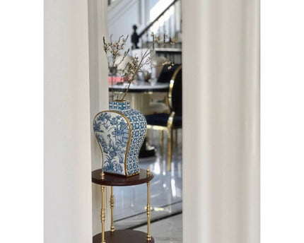 Nieuwe Chinese stijl, oosterse Parijse Delfts blauwe porselein vazen/lage stijl