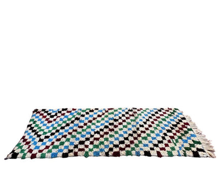 Zuiver wollen Marokkaans Berber-tapijt 76 x 182 cm