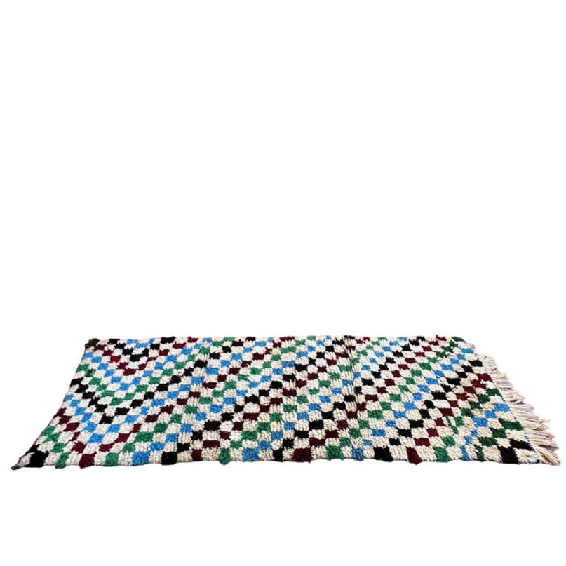 Zuiver wollen Marokkaans Berber-tapijt 76 x 182 cm