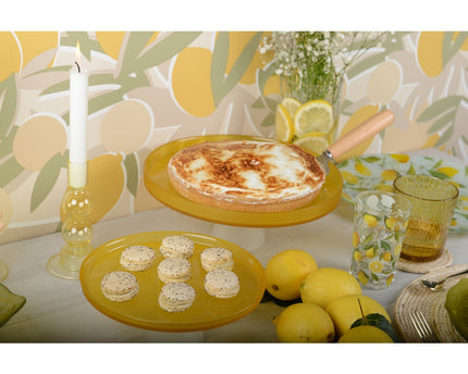 28 cm wit -ON -White Cake Dish -citroen