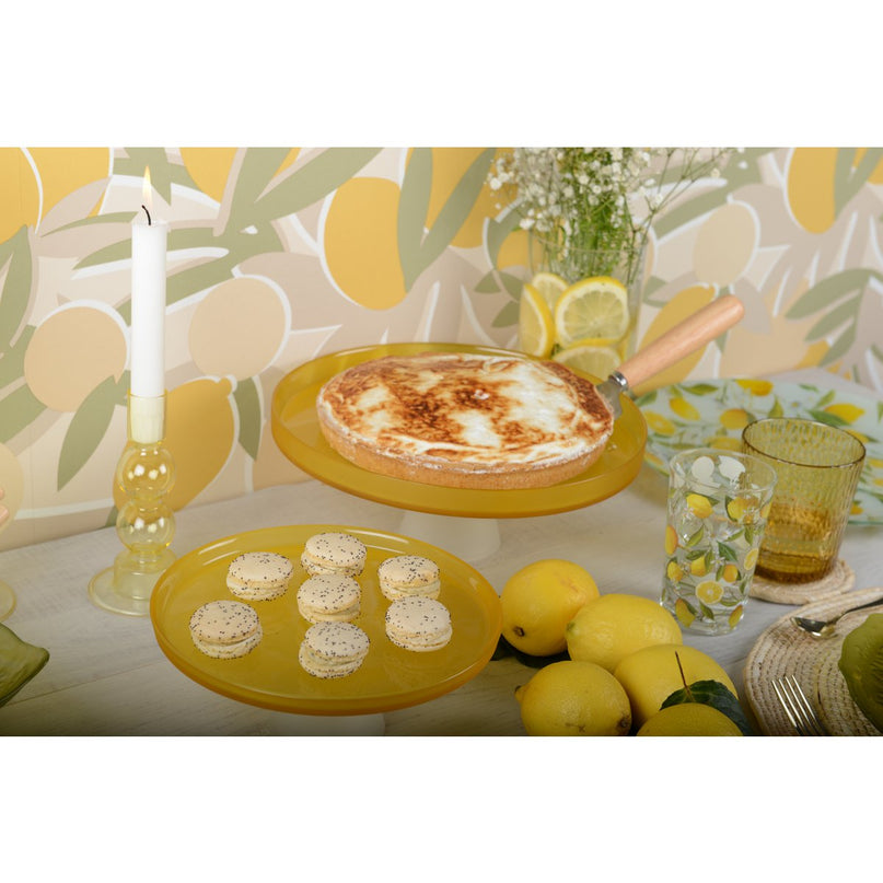 28 cm wit -ON -White Cake Dish -citroen