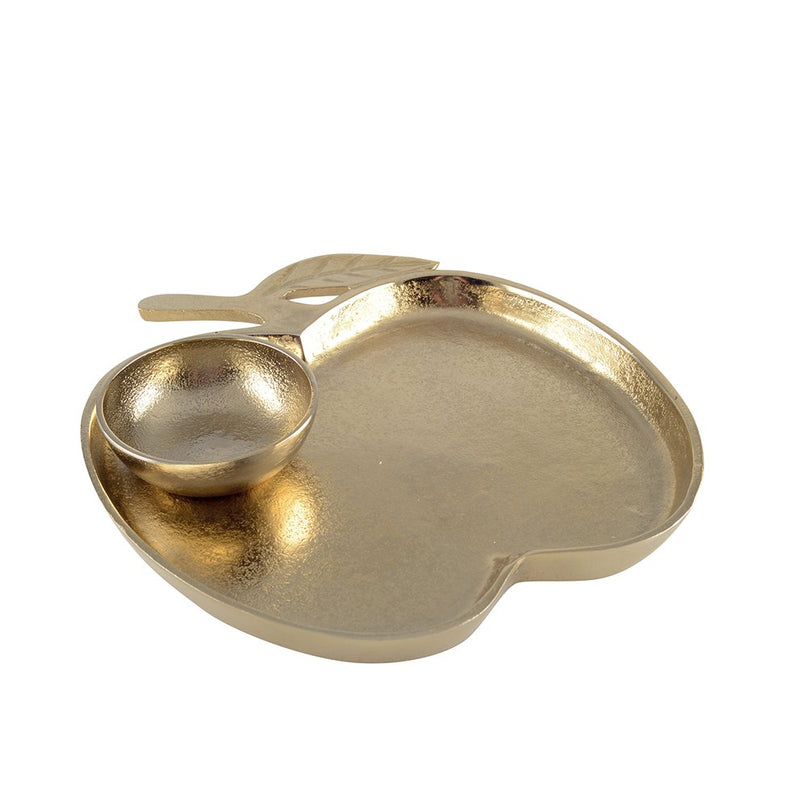 Apple Golden Tray met Cup 26,5x25.5x2cm
