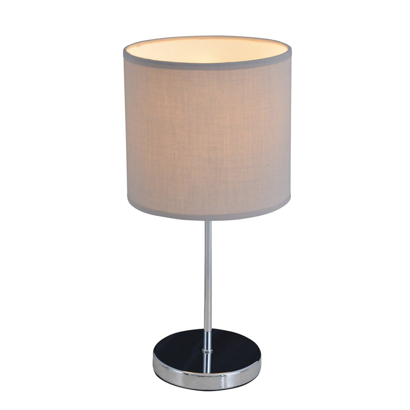 Tafellamp "New York", klassieke metalen tafellamp met tekstbladen in grijs, met E27 -aansluiting, 38,5 cm hoog, perfect voor woonkamer, eetkamer, gang en kantoor