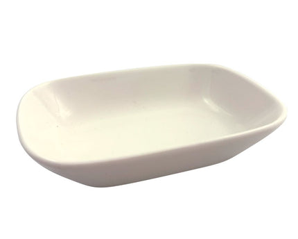 Witte rechthoekige holle beker 15 cm