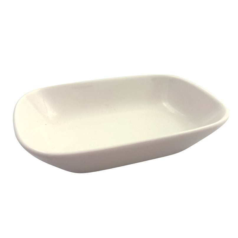 Witte rechthoekige holle beker 15 cm