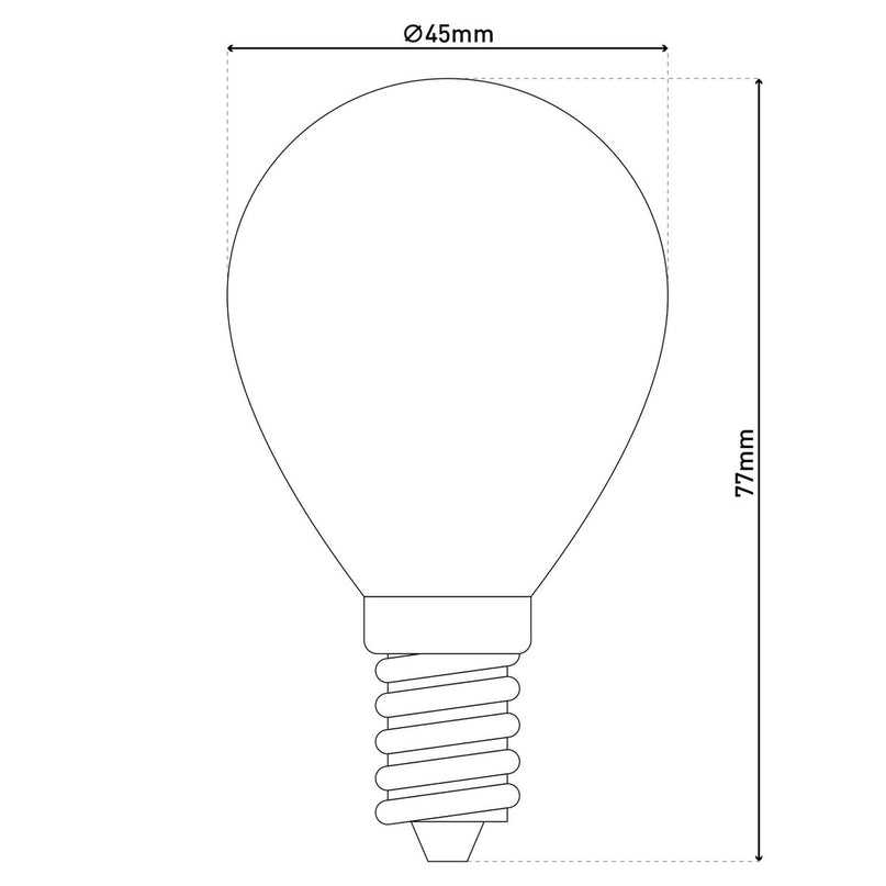 5-set LED-lamp met E14 versie 3.9 watt, gemaakt van metaal en glas, barnsteen