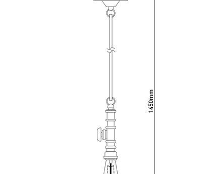 Hanger lamp "regia", rood metaal, henneptouw, E27 -versie, verlichting voor woonkamer, jeugdruimte of kantoor