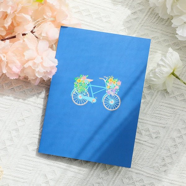 3D -kaart - Flower Bicycle Verjaardagskaart