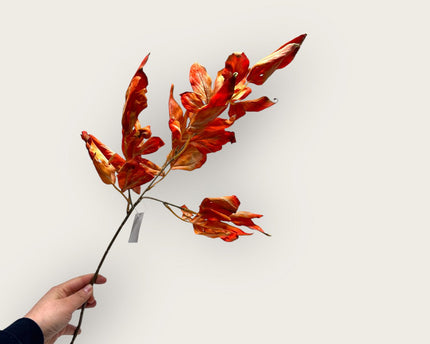 Herfstserie Yellow Bladeren | Zijden kunstbloem | Lengte 66cm  1pcs