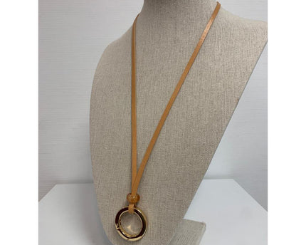Eve leren lange ketting (bril/sleutelhanger)