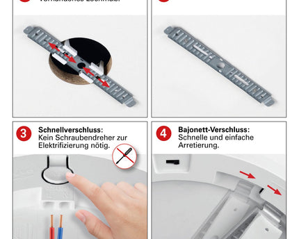 LED -plafondlamp "bonus", functie, metalen plafondlamp en plastic, ringen in chroom en wit kunnen worden gewijzigd, met stevig ingebouwde LED's, 22,5 cm diameter