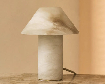 Eleonora stijlvolle albasten lamp – handgemaakt, uniek ontwerp met zachte gloed