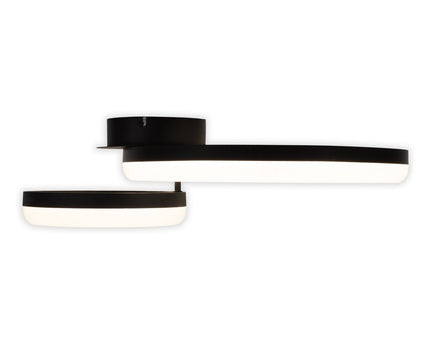LED CCT-plafondlicht "Circulo" gemaakt van zwart metaal en zandkleurig plastic 53 cm lang