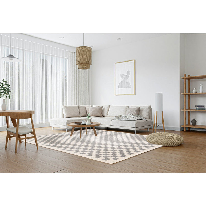 Tapis à poil haut doux en comfortabele CHECKERS