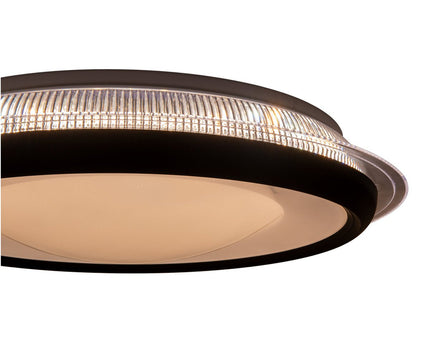 LED -plafondlicht "Canna" gemaakt van metaal en plastic, dimbaar met afstandsbediening, kleurverandering van warm wit naar koud wit naar kleurrijk, stevig ingebouwd -in LED's, plafondlamp voor woonkamer, eetkamer, keuken of gang met 45 cm diameter
