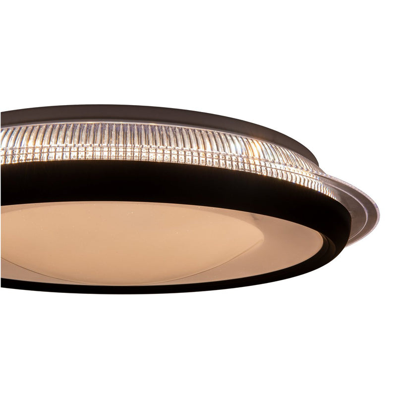 LED -plafondlicht "Canna" gemaakt van metaal en plastic, dimbaar met afstandsbediening, kleurverandering van warm wit naar koud wit naar kleurrijk, stevig ingebouwd -in LED's, plafondlamp voor woonkamer, eetkamer, keuken of gang met 45 cm diameter