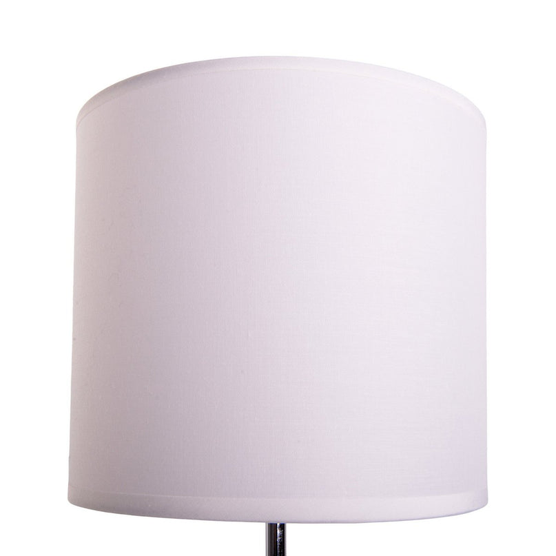 Tafellamp "New York", klassieke metalen tafellamp met tekstbladen in wit, met E27 -aansluiting, 38,5 cm hoog, perfect voor woonkamer, eetkamer, gang en kantoor