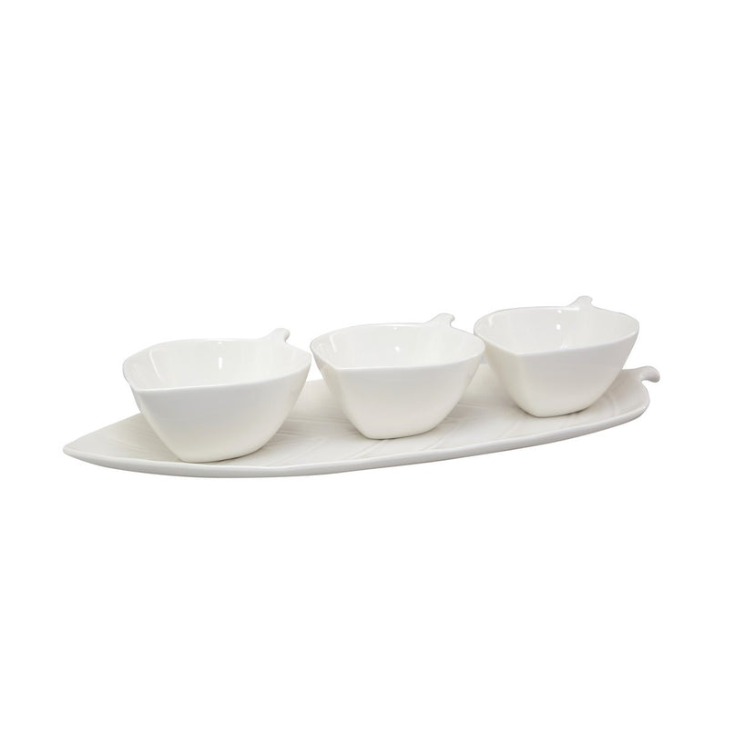 Set van 3 aperitif -bekers met plaatbladblad