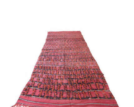 Zuiver wollen Marokkaans Kelim Berber tapijt 175 x 467 cm