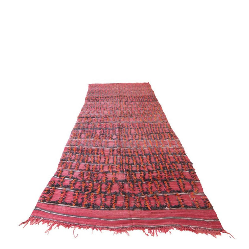 Zuiver wollen Marokkaans Kelim Berber tapijt 175 x 467 cm