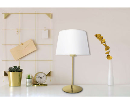 Tafellamp "Bologna" H: 45 cm beige/messing