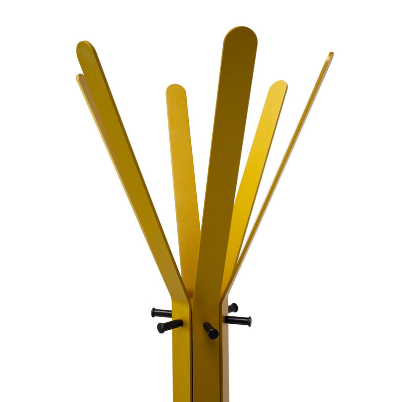 Gorillz Molto - Industrieel - Staande Kapstok - 14 Kapstokhaken - Geel