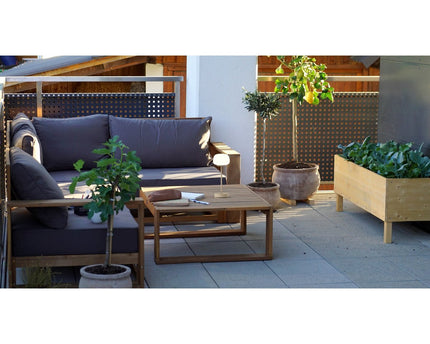 LED -batterij/ tafellamp "Pina" 30 cm hoog, gemaakt van metaal (beige) en glas (wit), geïntegreerde LED's, warm wit