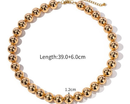 Minimalistische dikke look kralen ketting
