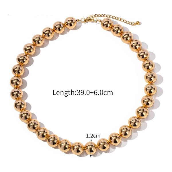 Minimalistische dikke look kralen ketting