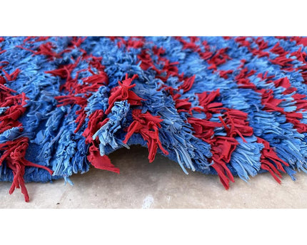 Marokkaans Berber-tapijt van gerecycled textiel 88 x 136 cm