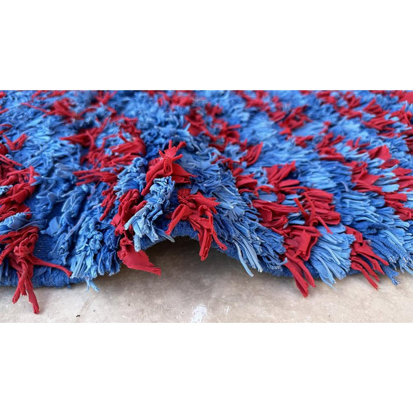 Marokkaans Berber-tapijt van gerecycled textiel 88 x 136 cm