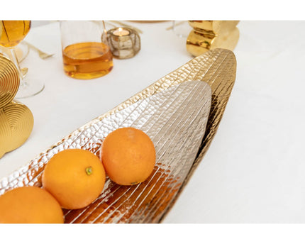 Gouden en zilveren aluminium fruitsneden - veel van 2
