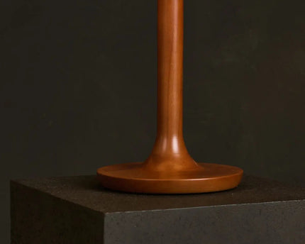 Nova Kastanjebruine Lamp met Houten Voet | Stijlvolle woonkamer- en slaapkamerverlichting