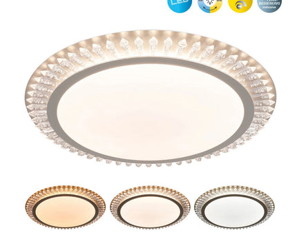 LED -plafondlicht "Madison" Ø 48 cm, veel functies, gemaakt van metaal en plastic, goud, met geïntegreerde LED's, verlichting voor woonkamers of kantoor