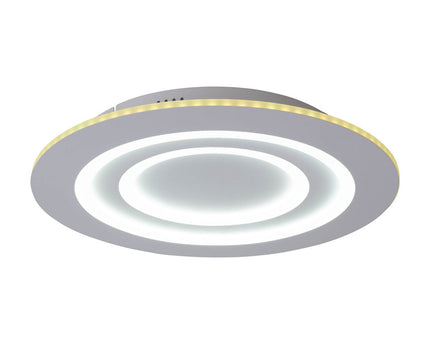 LED-plafondlicht "mirel" Ø 50 cm, 6 cm hoog, metaal en plastic in wit, geïntegreerde LED's, 2400 lm, dimmable, CCT-functie 3000-6500 K, RGB kleurverandering