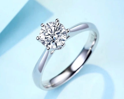 Timeless 6 Claws Solitaire Rings - Moissanite Stone