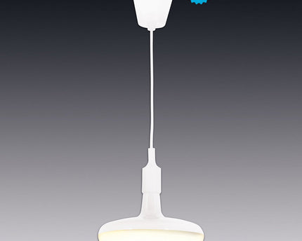 Hangende lamp "UFO" LED witte hangende lamp gemaakt van plastic met E27 -aansluiting inclusief lampen