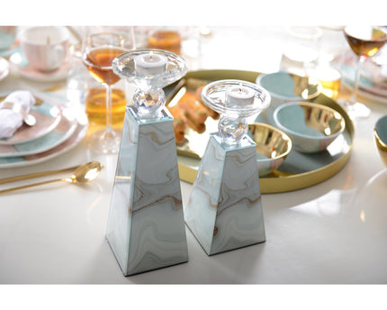 9x9x21cm Marble Color Candle Holder
