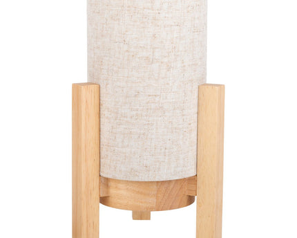 Hartelijke lamp "madita" 25 cm hoog, in wit/natuur, met geïntegreerde LED, dimbaar met aanraaksensor