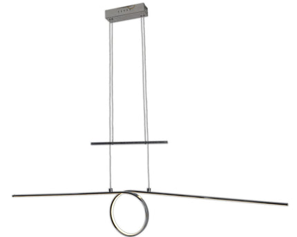 Led in ruil daarvoor hanglamp "looplijn" 130 cm lang, met geïntegreerde LED, gemaakt van metaal en plastic