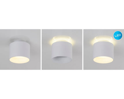 LED Spot "Trios" Ø 10 cm wit, gemaakt van metaal en plastic met geïntegreerde LED's