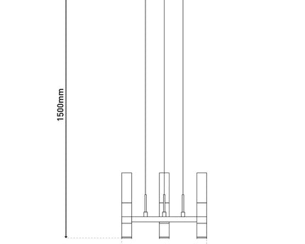LED kroon 3-vlammen d: 28,4 cm omhoog/omlaag "kasteel"