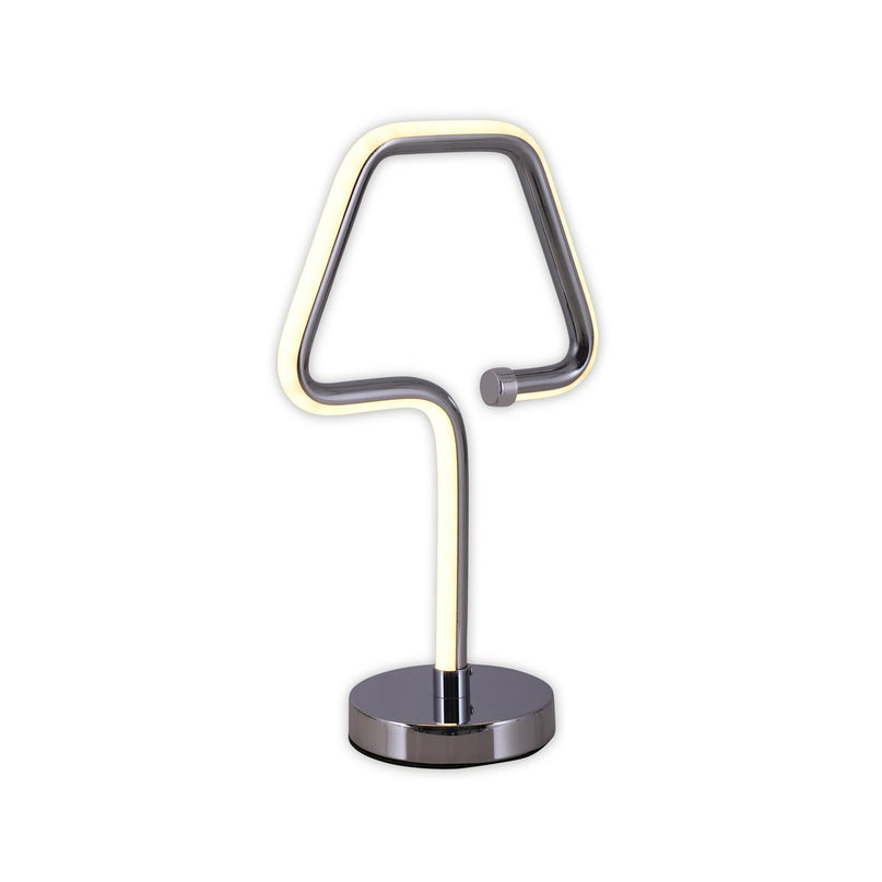 LED tafellamp "Loop Line" h: 30cm chroom