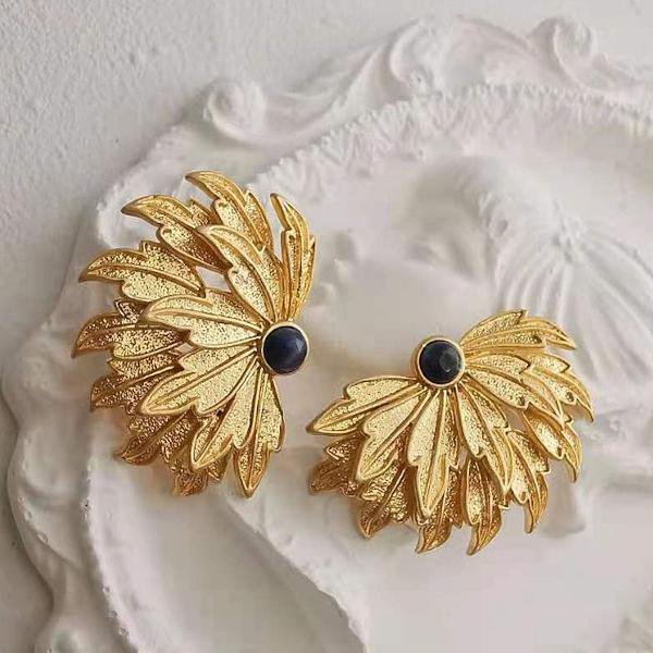 Vintage geïnspireerde Peacock Wings oorbellen