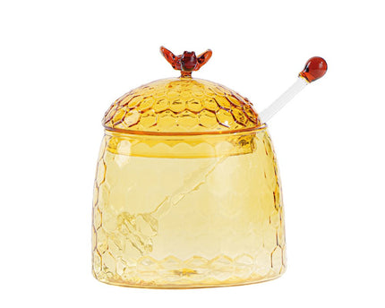 Amber honingpot 9,5x9.5x11.2 cm