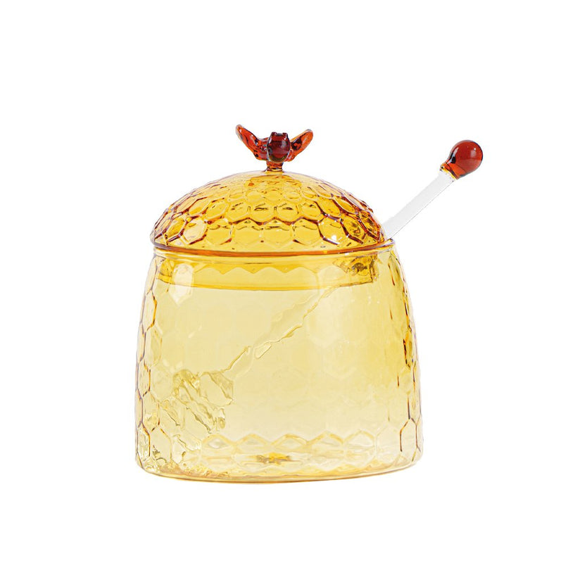 Amber honingpot 9,5x9.5x11.2 cm